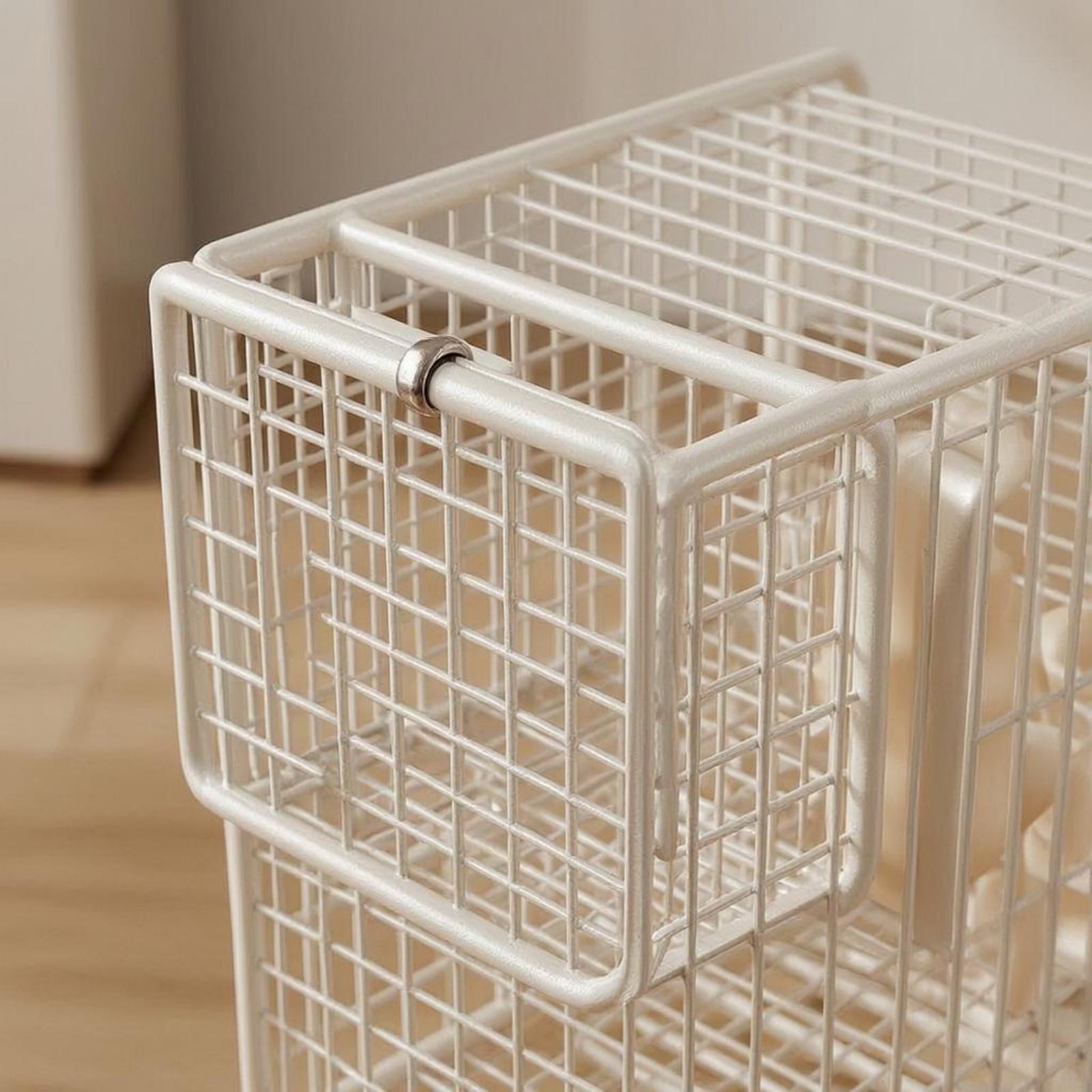 Sports Equipment For Home - Multi Section Metal Wire Storage Cart