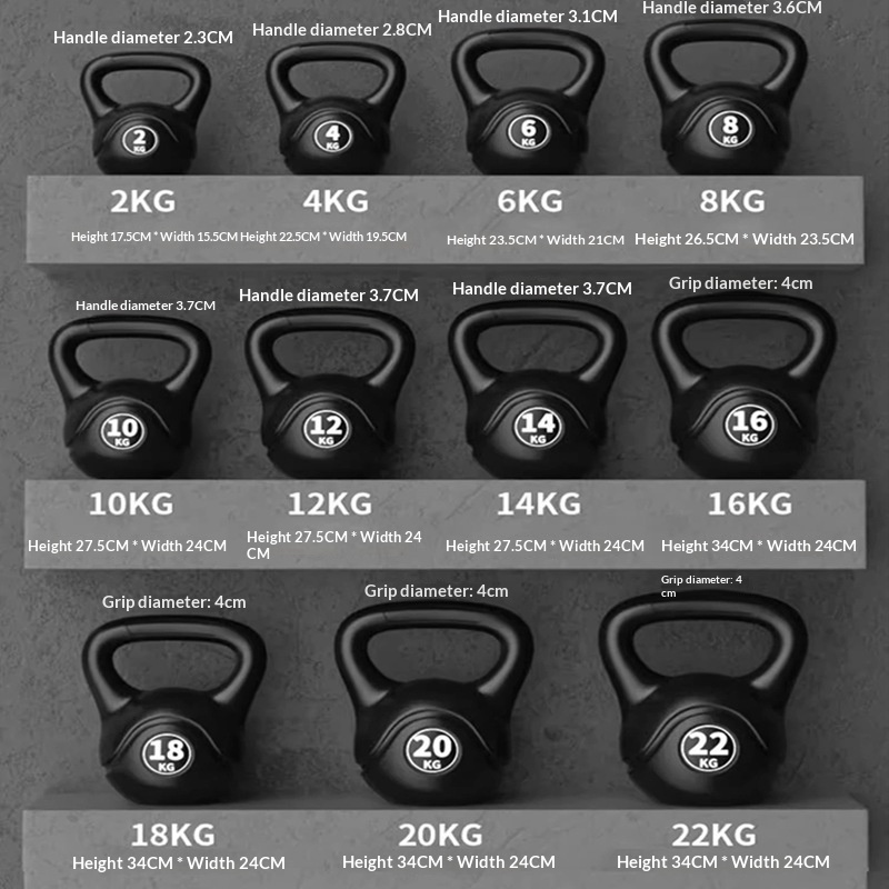 Sports Equipment List - 2026 Fitness Adjustable 8kg Kettlebell Ergonomic