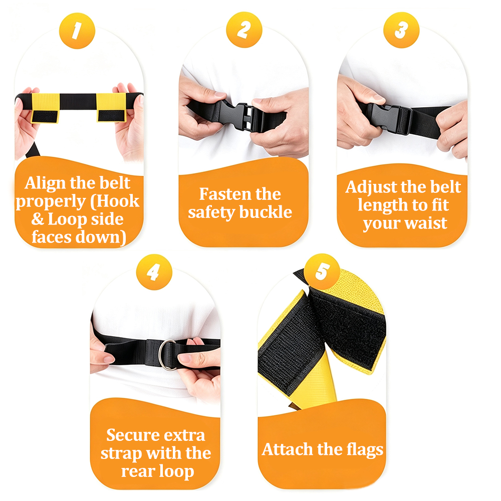 6PCS Flag Football Belts Set A - Sports Equipment For Kids 评论和价格
