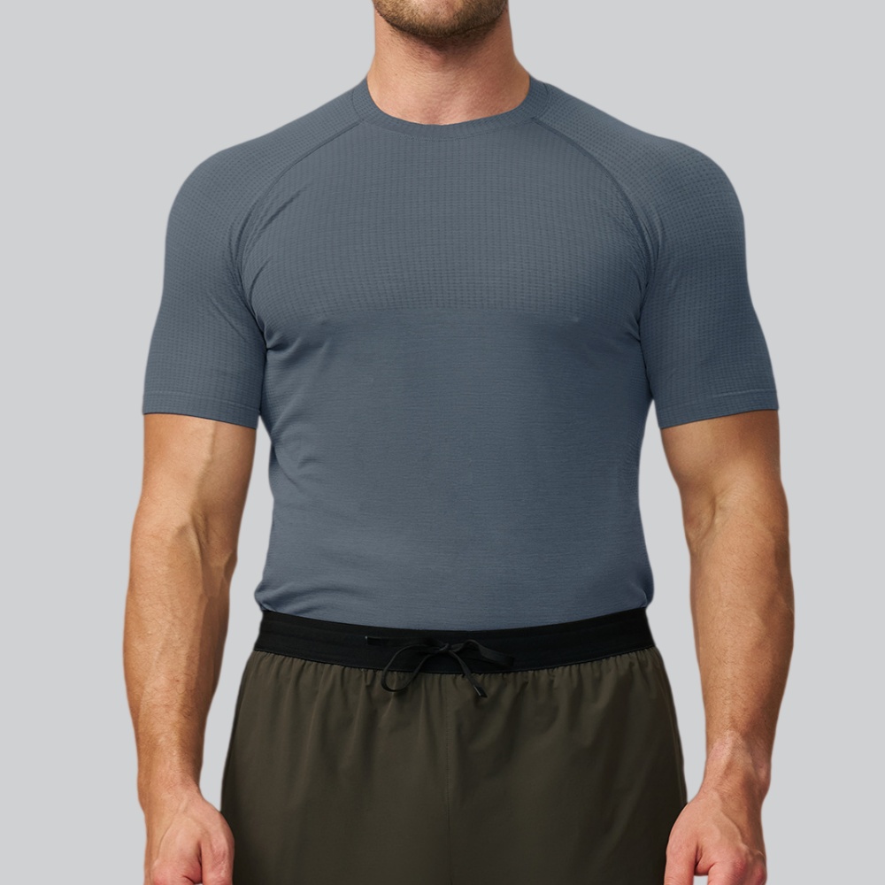 Men's Solid Color Sports T-shi - Sports Equipment Gym 评论和价格