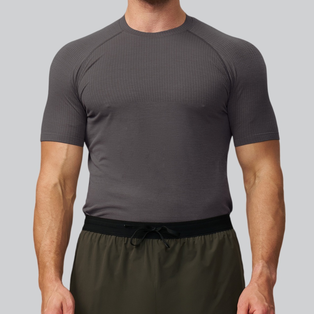 Men's Solid Color Sports T-shi - Sports Equipment Gym 评论和价格