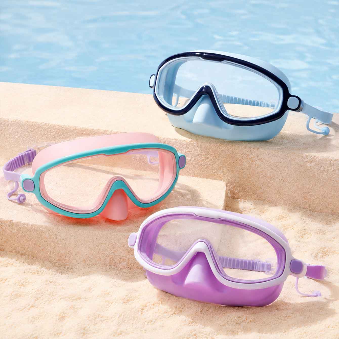 High Definition Anti-Fog Kids  - Swimming Goggles Anti Fog 评论和价格