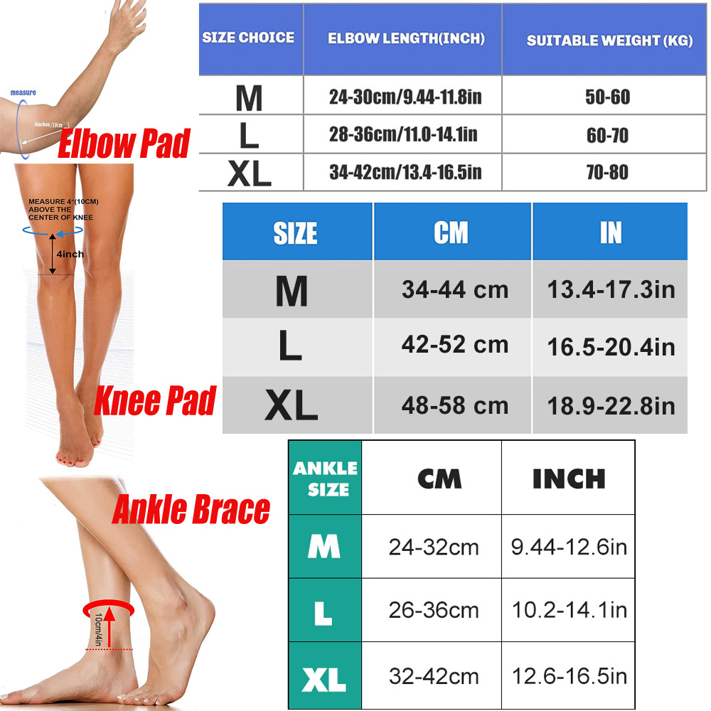 6Pcs/Set All Season Sports Saf - Sports Equipment Knee Support 评论和价格