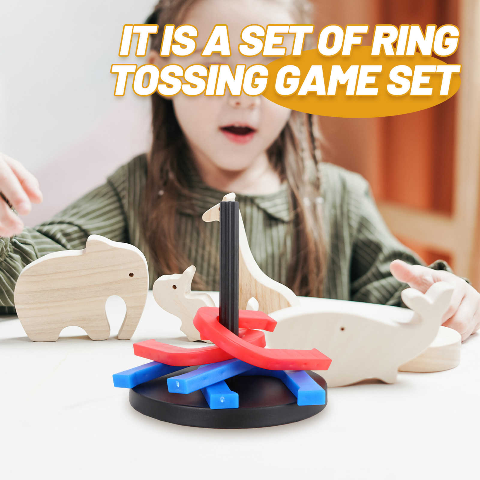 18Pcs Plastic Ring Toss Game H - Horseshoe Game Set 评论和价格