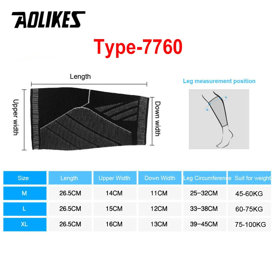 AOLIKES 1PCS Sports Compressio - Sports Equipment Knee Support 评论和价格